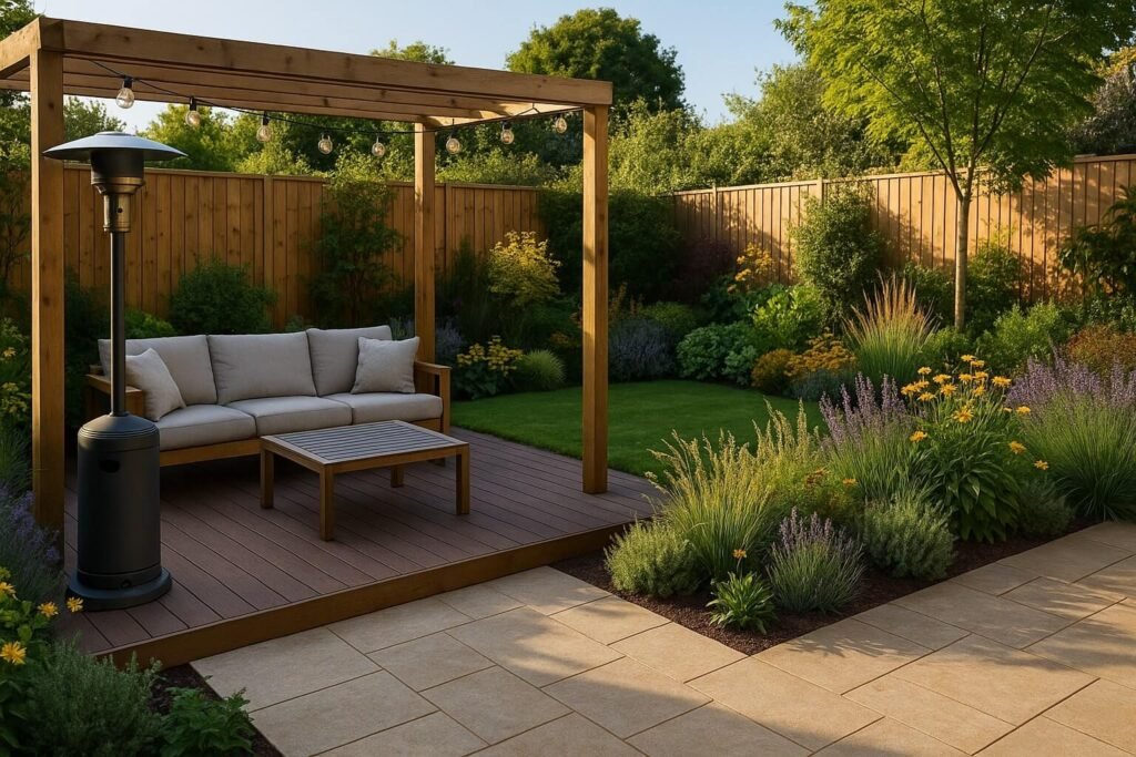 Sunny Garden Retreat with Pergola