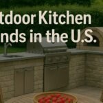 Elegant Outdoor Kitchen with Foliage